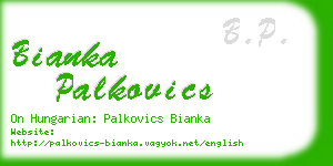 bianka palkovics business card